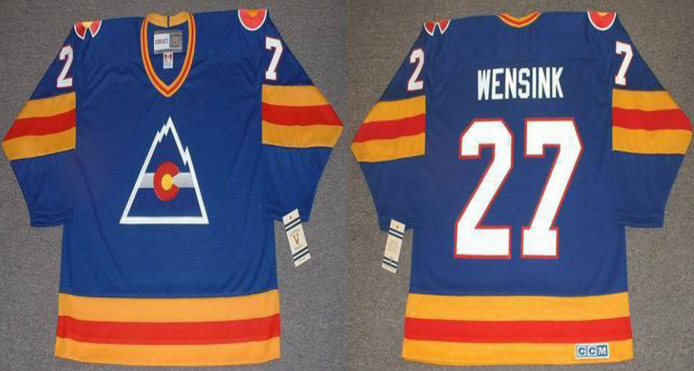 2019 Men Colorado Avalanche #27 Wensink blue CCM NHL jerseys->colorado avalanche->NHL Jersey